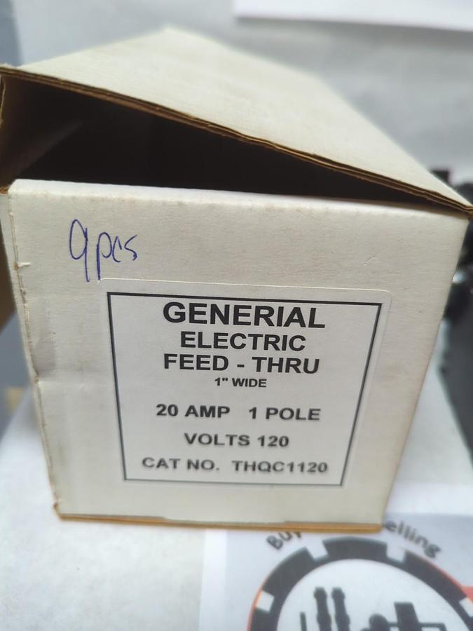 Used GENERAL ELECTRIC,THQC1120,CIRCUIT BREAKER 20 AMP 1-POLE LOT OF 9 PRE-OWNED