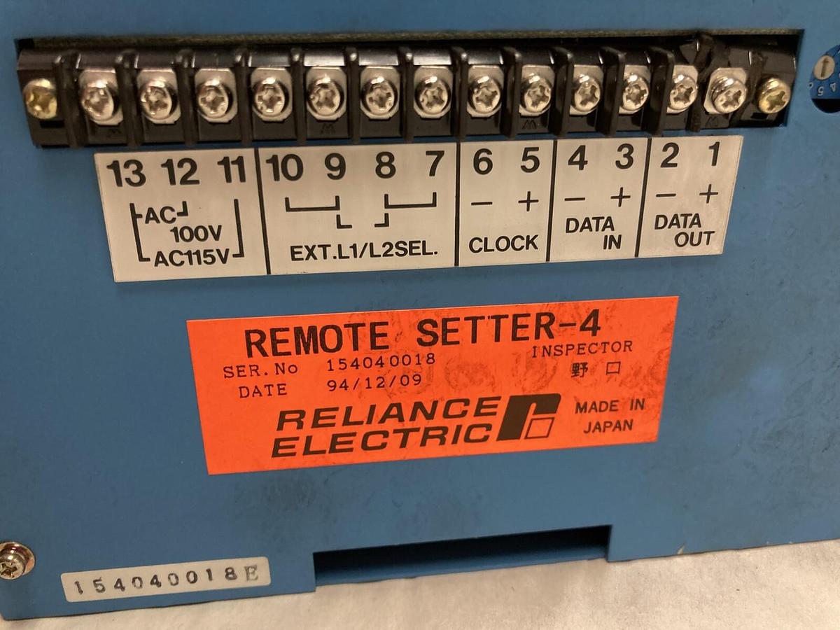 Used Reliance,DDS-TL,Remote Setter