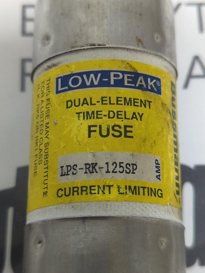 COOPER BUSSMANN,LPS-RK-125SP,LOW-PEAK 125 AMP FUSE NOS