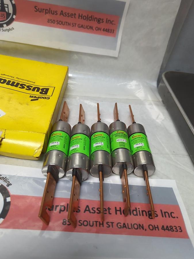 COOPER BUSSMANN,FRS-R-70,FUSETRON 70 AMP FUSES BOX OF 5 NOS