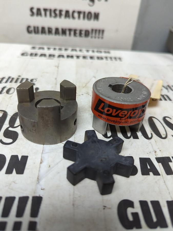 LOVEJOY,L-075,JAW COUPLING COMPLETE  2-HUBS + SPIDER NOS
