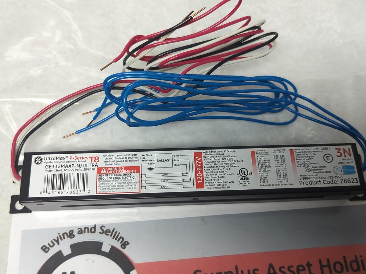 GE ULTRAMAX,GE332MAX,BALLAST 120-277V LOT OF 2 NOS