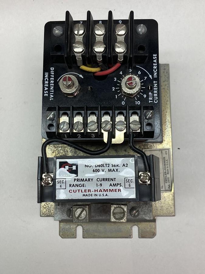 Cutler Hammer,D60LA2,Current Sensitive Relay