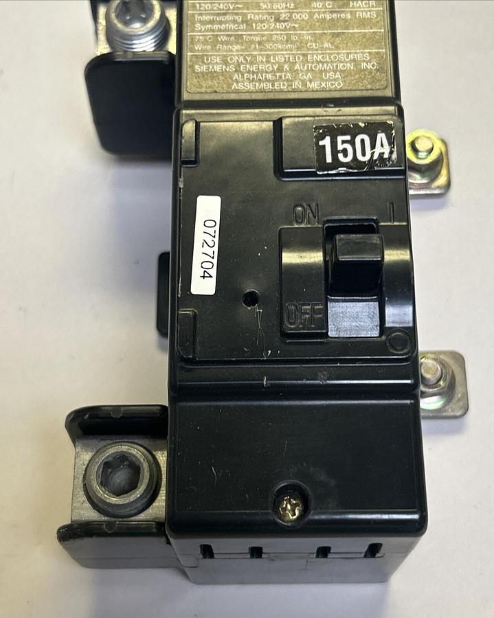 Used SIEMENS,EQ8693,CIRCUIT BREAKER 150A 120/240V 2P