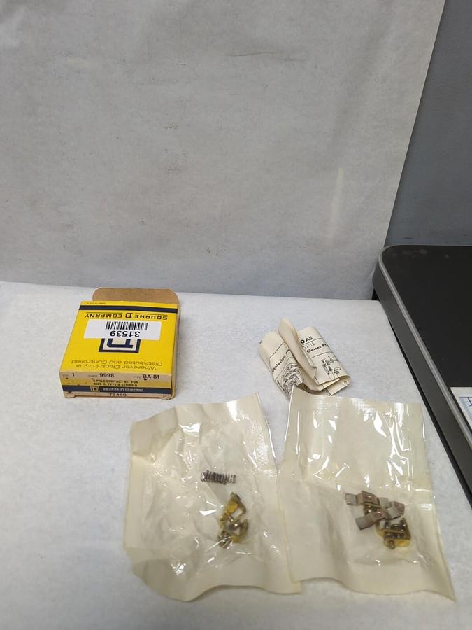 SQUARE D,77460,CLASS 9998 CONTACT KIT 3-POLE TYPE BA-81 NOS