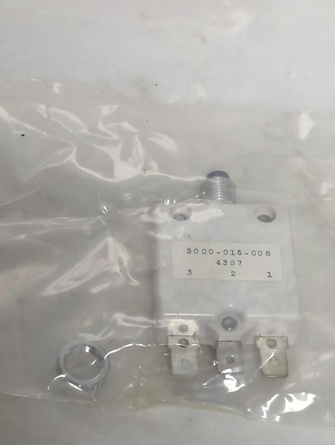 MECHANICAL PRODUCTS,3000-015-008,PUSH-TO-RESET CIRCUIT BREAKER 4387 NOS
