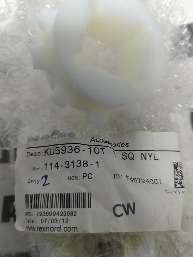 REXNORD,KU5936-10T,SPROCKET 1 INCH SQUARE BORE LOT OF 2 NOS