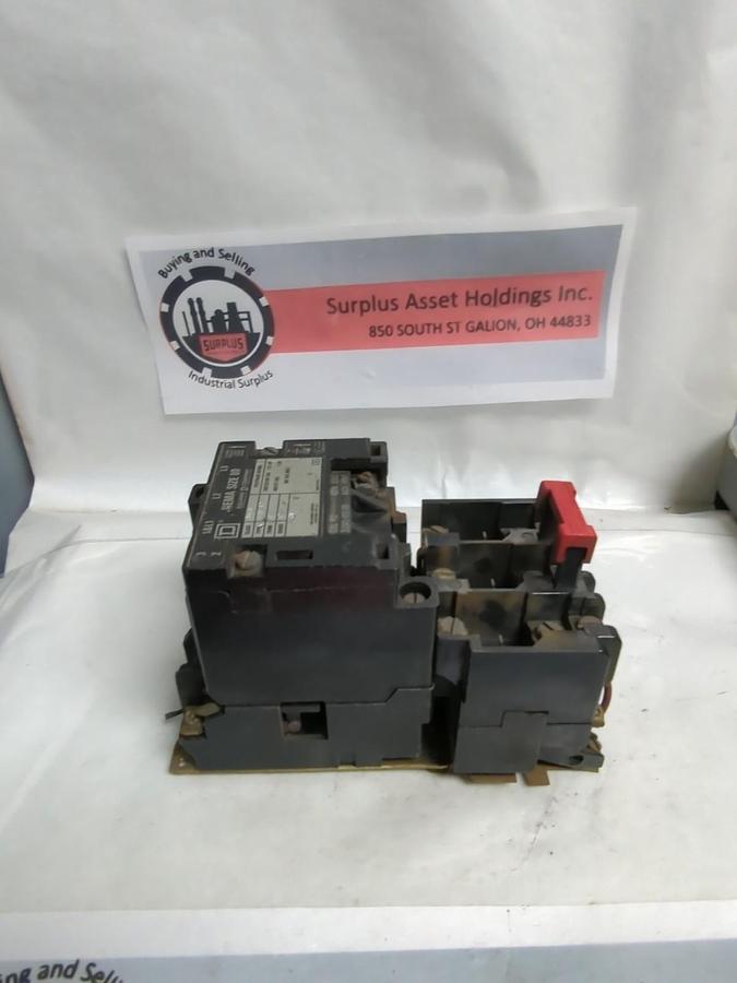 Used SQUARE D,8536-SA0-12,MOTOR STARTER SERIES B SIZE 00 600 VAC PRE-OWNED
