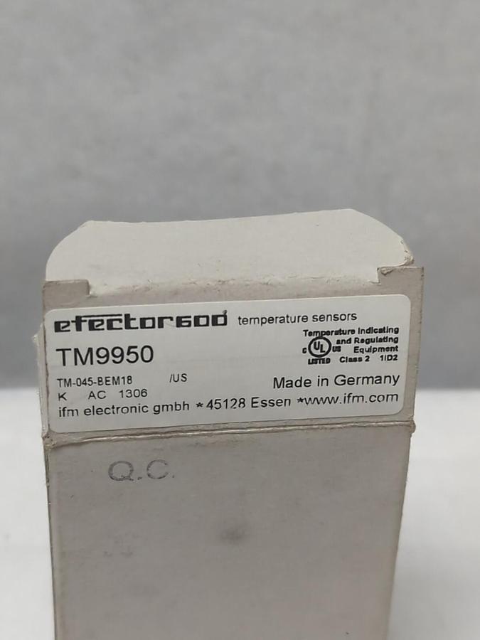 IFM,TM9950,TEMPERATURE SENSOR TM-045-BEM18 NOS