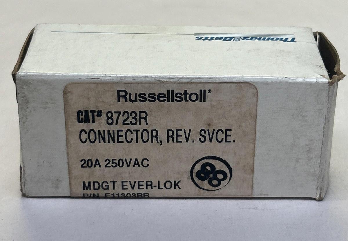 RUSSELLSTOLL,8723R,CONNECTOR 20A 250V NOS