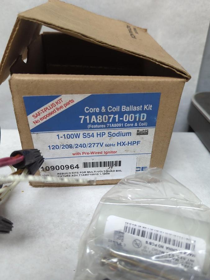 PHILLIPS,71A807-001D,CORE & COIL BALLAST KIT 1-100W S54 HP SODIUM NOS