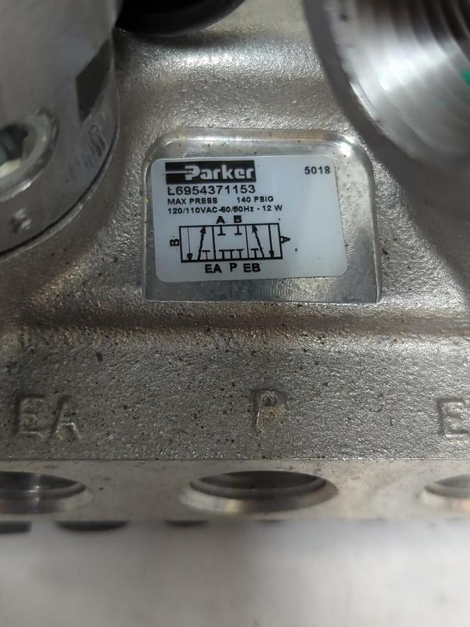 PARKER,L6954371153,DOUBLE SOLENOID VALVE 140 PSI 120V 60HZ 12W MISSING BOX