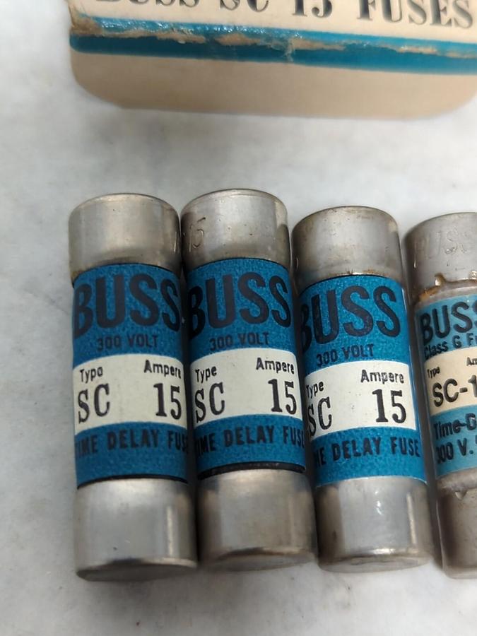 COOPER BUSSMANN,SC 15,TYPE SC 15 AMP FUSES BOX OF 4 NOS