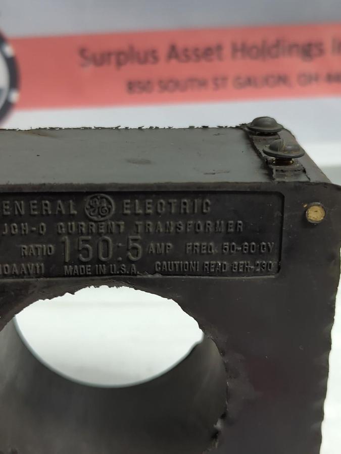 Used GE,JCH-O,CURRENT TRANSFORMER RATIO 150:5 AMP 50-60CY PRE-OWNED
