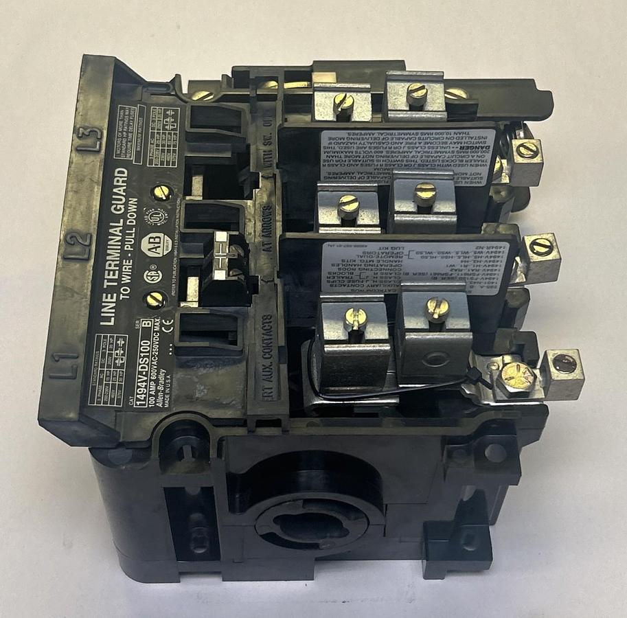Used ALLEN BRADLEY,1494V-DS100,DISCONNECT SWITCH 100A 600V