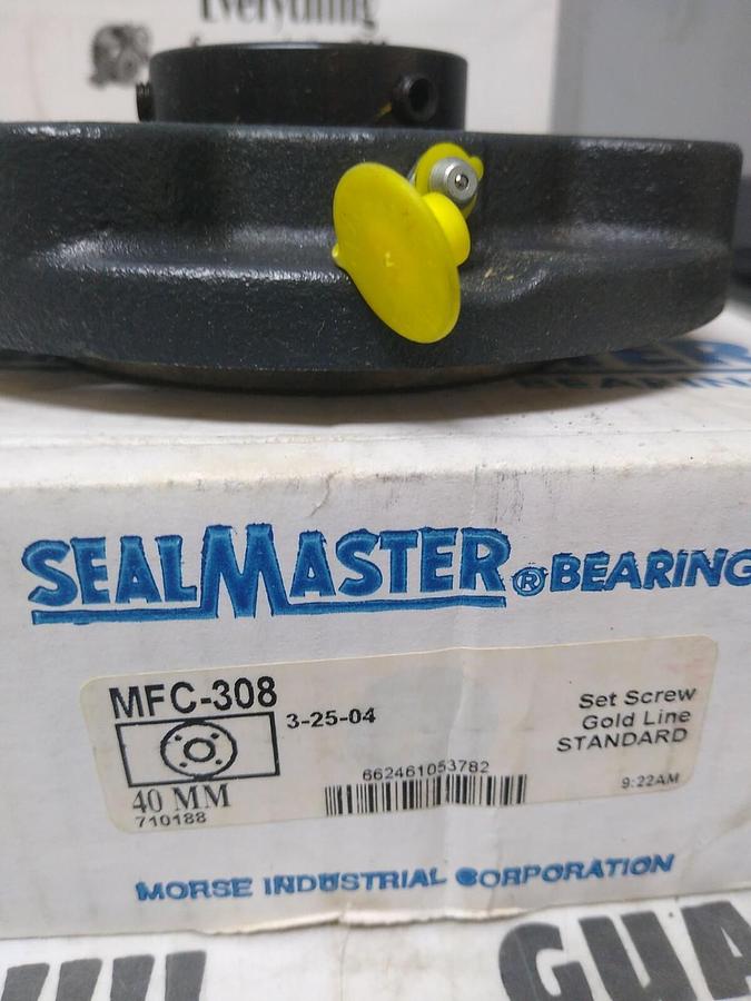 SEALMASTER,MFC-308,FLANGE MOUNT BEARING 4-BOLT BASE 40MM BORE NOS