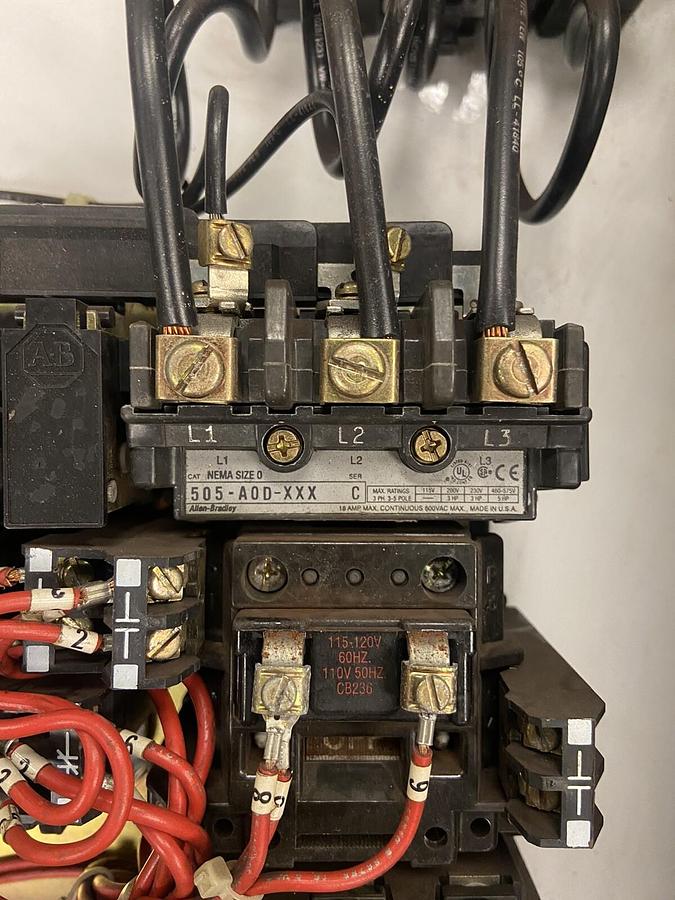 Used Allen Bradley,505-AOD,Size 0 Reversing Fused Combination Starter Starter