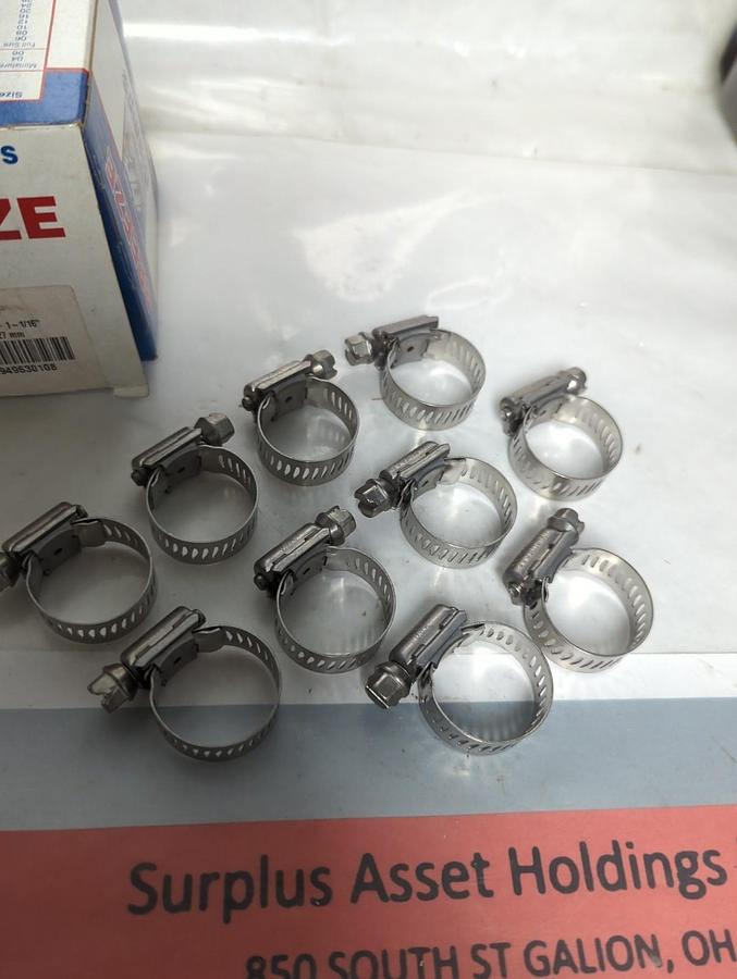 BREEZE,63010,STAINLESS STEEL HOSE CLAMP 1/2-1-1/16 INCHES BOX OF 10 NOS