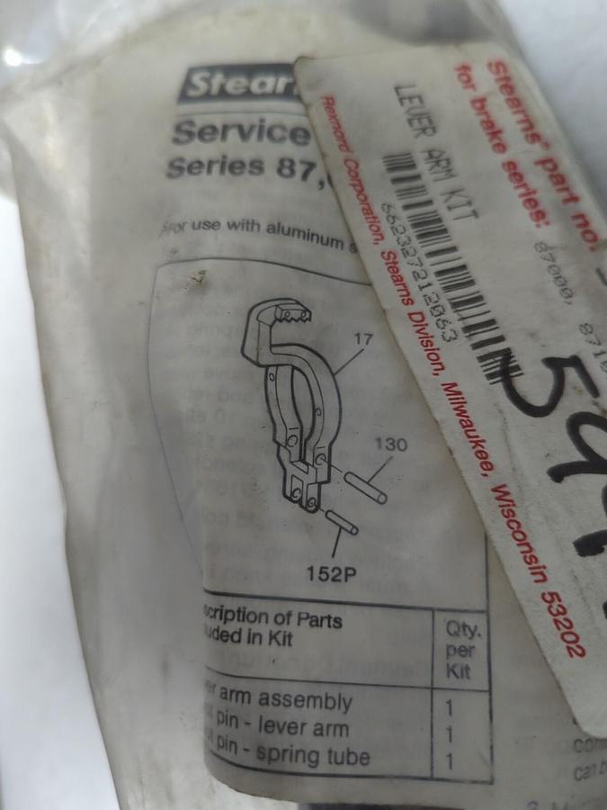 STEARNS,5-66-7271-00,LEVER ARM KIT FOR BRAKE SERIES 87000-87100-87200 NEW