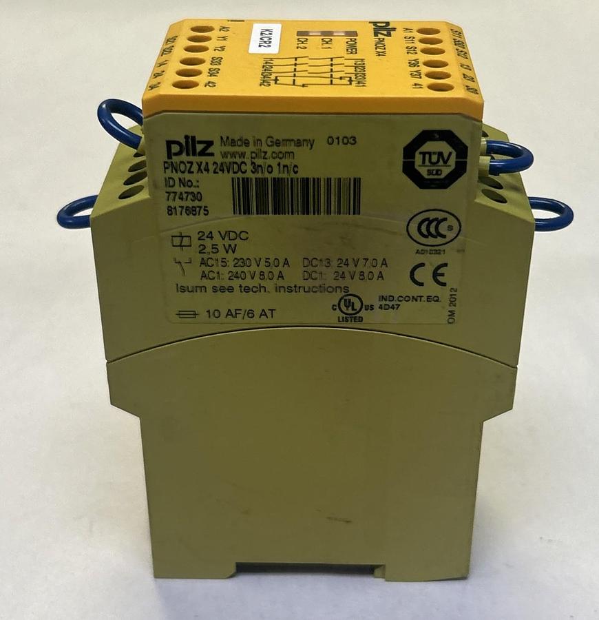 Used PILZ,PNOZX424VDC3N/O1N/C,SAFETY RELAY