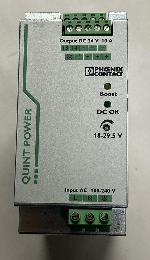 Used PHOENIX CONTACT,QUINT-PS/1AC/24DC/10,POWER SUPPLY
