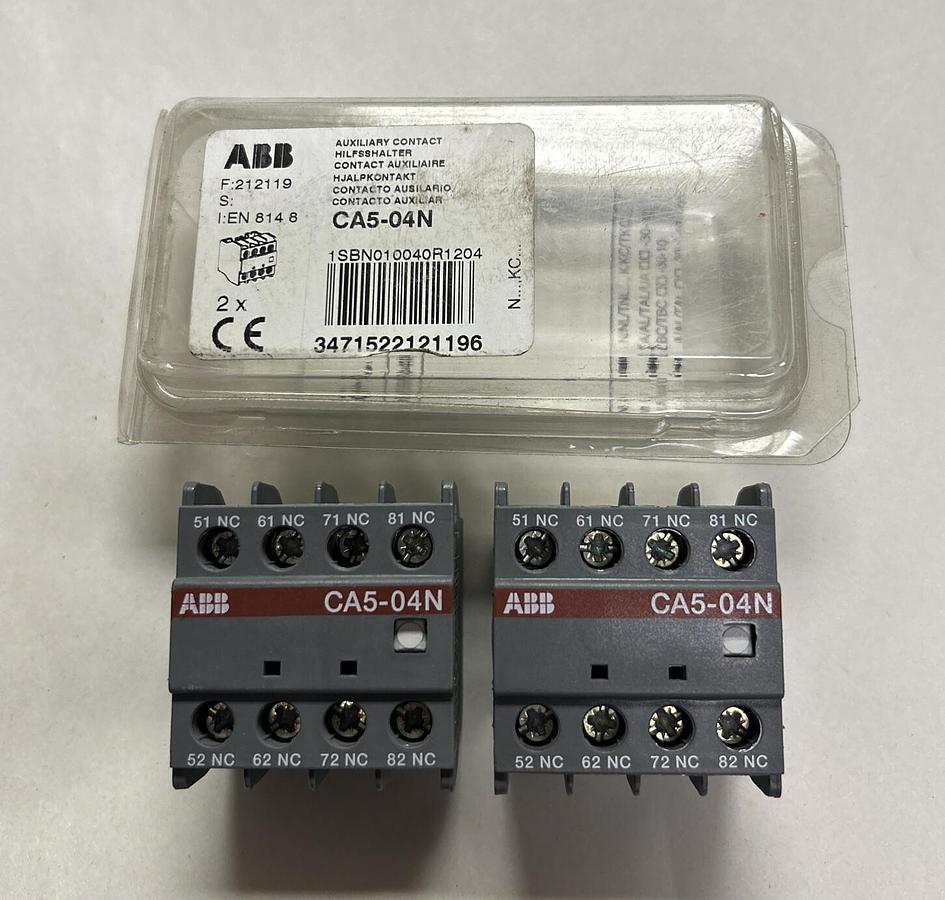 ABB,CA5-04N,AUXILIARY CONTACTS LOT OF 2 NEW