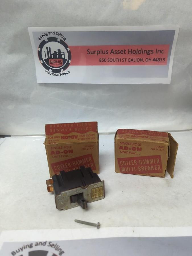 CUTLER-HAMMER,120A A,SINGLE POLE ADD ON UNIT LOT OF 2 NOS