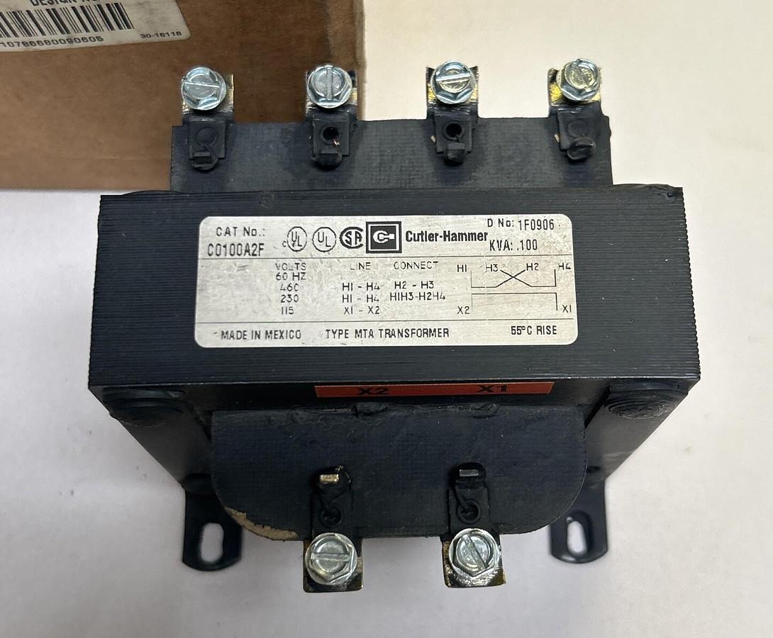 CUTLER HAMMER,C0100A2F,TRANSFORMER .100KVA 230X460V NOS