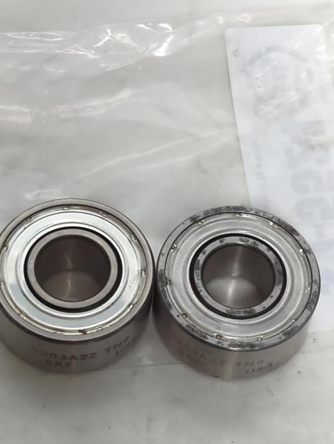 Used SKF,5203AZZ TN9,SHIELDED BALL BEARING LOT OF 2 PRE-OWNED