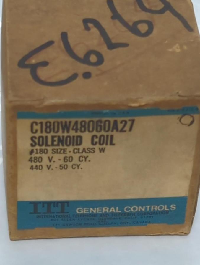 GENERAL CONTROLS,C180W48060A27,COIL SIZE 180 CLASS W NOS