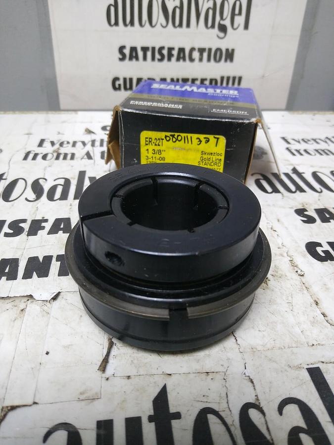 SEALMASTER,ER-22T,BALL INSERT BEARING 1-3/8 IN SKWEZLOC CONCENTRIC LOCKING NOS