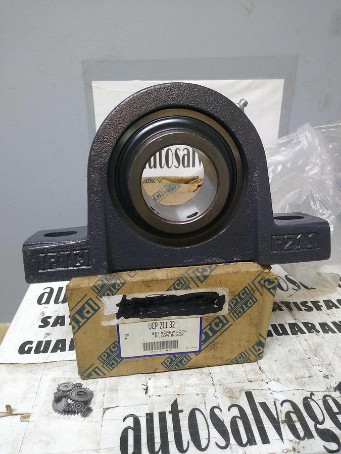 IPTCI,UCP 211 32,SOLID BASE PILLOW BLOCK BEARING SELF ALIGNING 2-BOLT 2 IN BORE