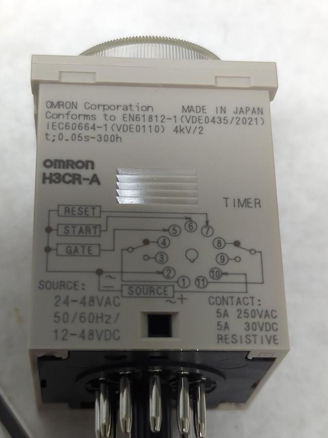 OMRON,H3CR-A,TIMER MODULE 1.2S TO 300H NOS