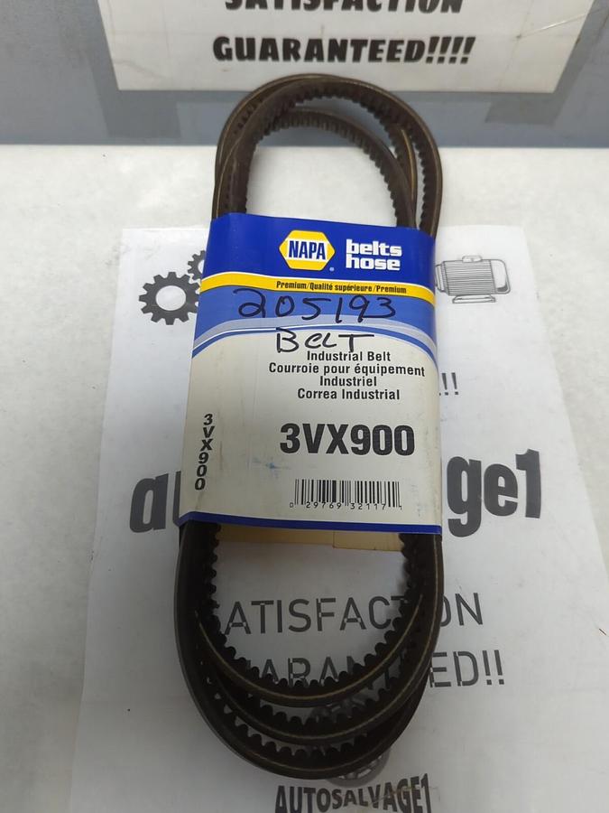 NAPA,3VX900,NARROW SECTION MOLDED NOTCH V-BELT 3/8 X 90 INCH NOS