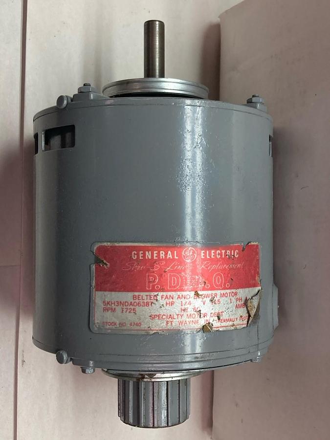 Used General Electric,5KH3NDA0638T,Single Phase Motor 1/4HP 115V 60HZ 1725RPM