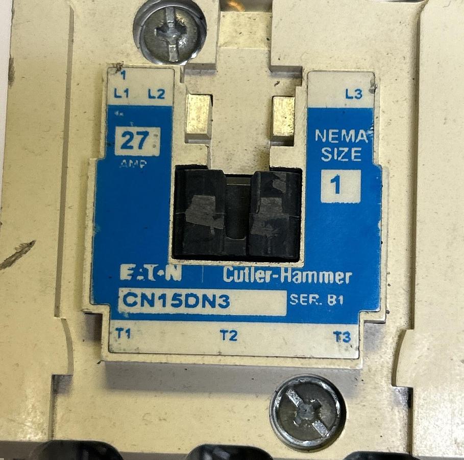Used EATON CUTLER-HAMMER,CN15DN3,CONTACTOR SIZE 1