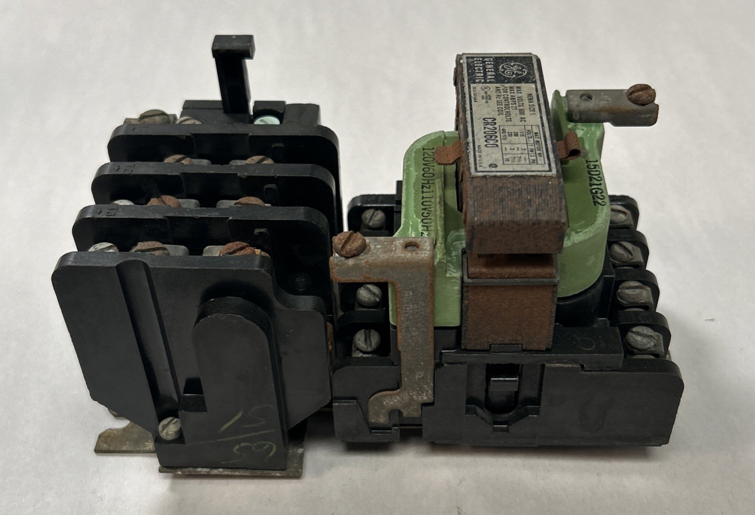 Used GENERAL ELECTRIC,CR206C0,MOTOR STARTER SIZE 1 27A 600V