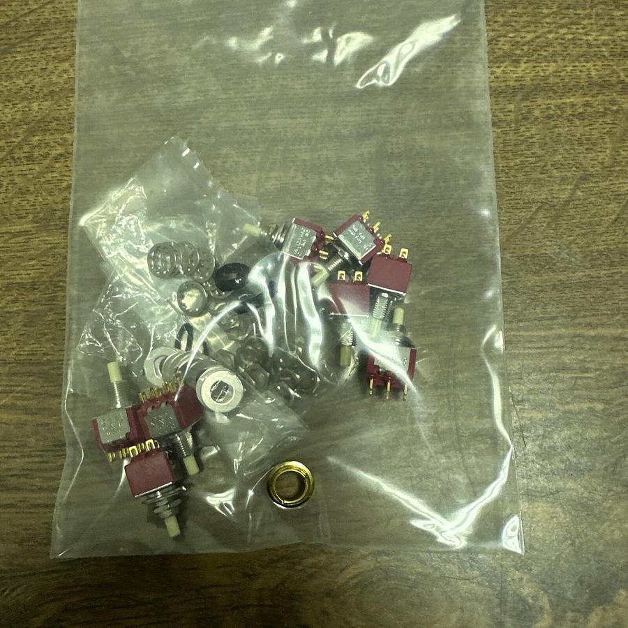 C&K,8221,Push Button Switch 120VAC 1Amp Lot of 8
