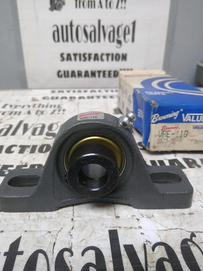 BROWNING,VPE-110,PILLOW BLOCK BALL BEARING UNIT 2-BOLT BASE  5/8" BORE NOS