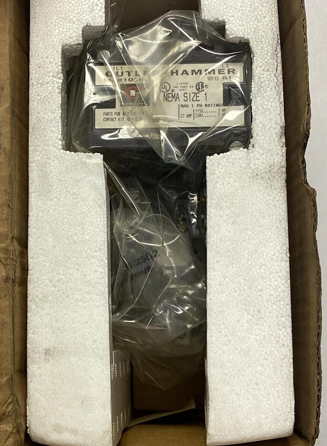 CUTLER-HAMMER,B10CN0F,STARTER SIZE 1 120/240V 1PH NEW