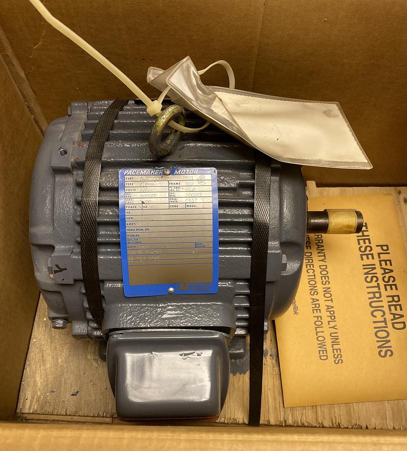 Magnetek,6-962334-00,Motor U200 1HP 1740 RPM 460V Frame 182 NOS