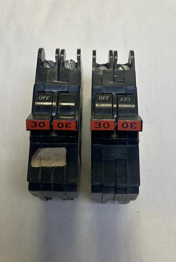 Used FEDERAL PACIFIC,NC230,CIRCUIT BREAKER 30A 120/240V 2P LOT OF 2