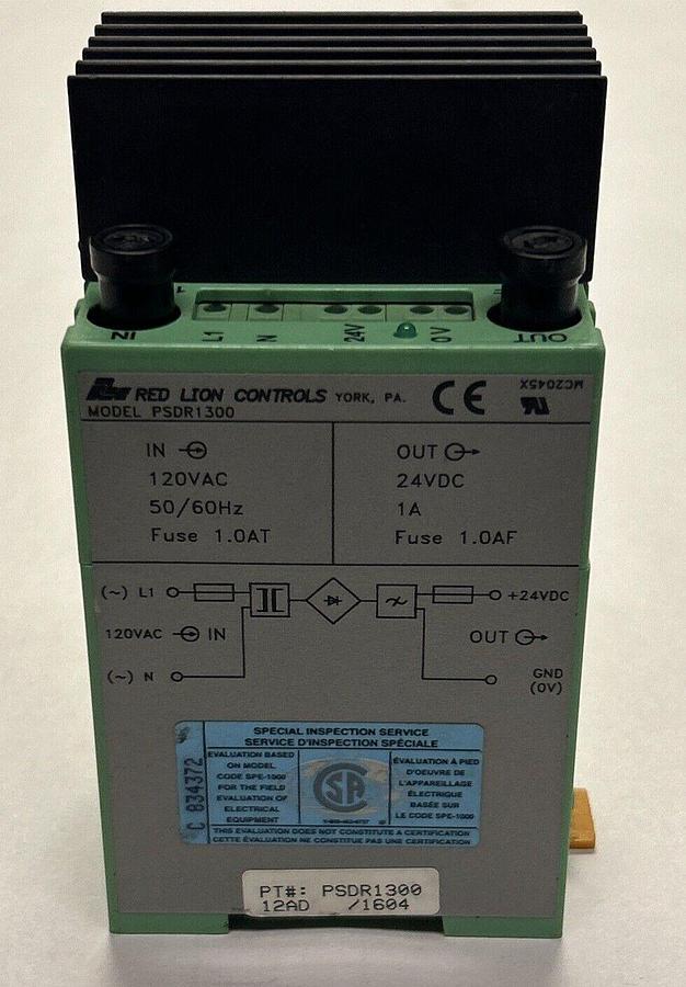 Used RED LION CONTROLS,PSDR-1300,POWER SUPPLY