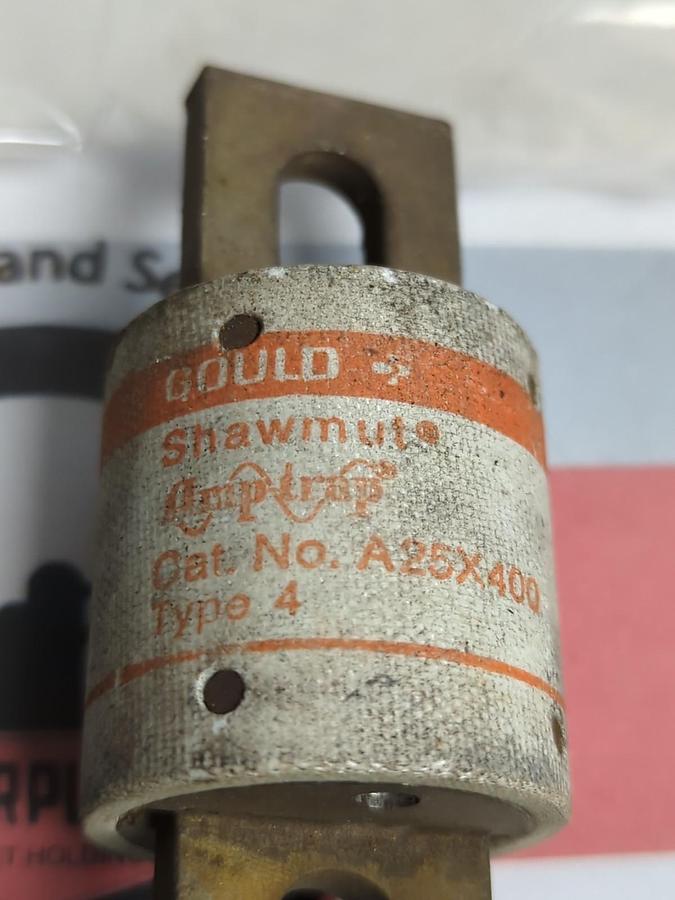Used GOULD SHAWMUT,A25X400,TYPE 4 FUSE 400 AMP LOT OF 2 PRE-OWNED