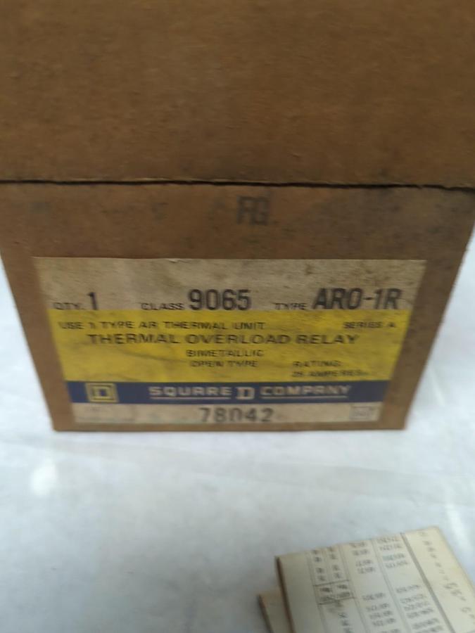 SQUARE D,9065-AR0-1R,THERMAL OVERLOAD REALY NOS