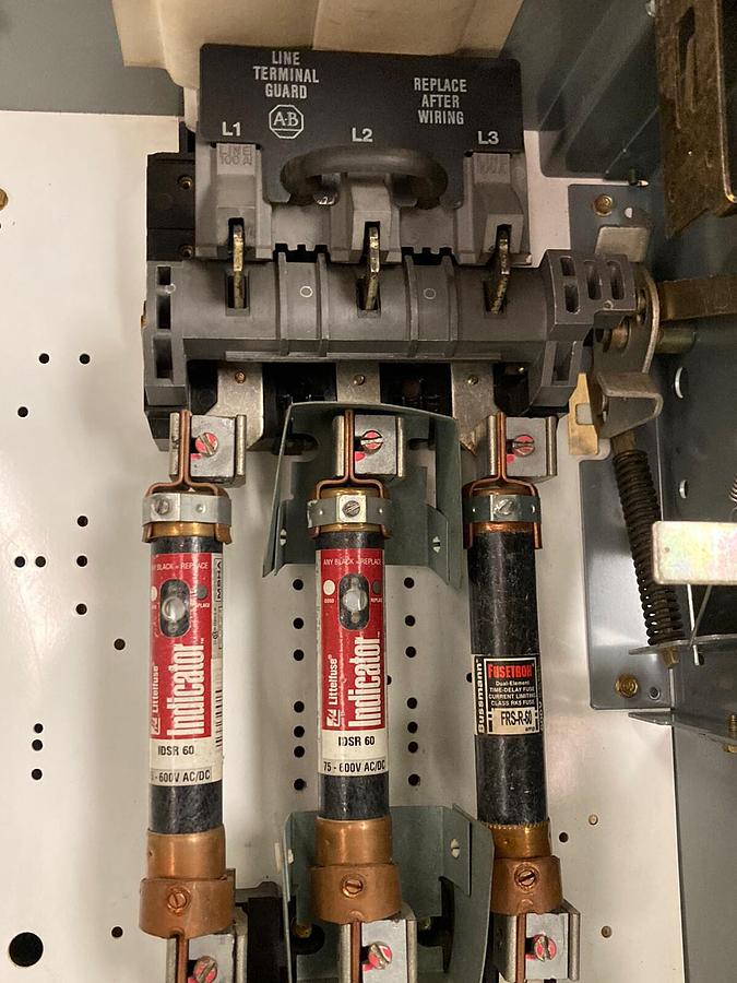 Used Allen-Bradley,2100 2112,Size 3 Fused MCC 32 Inch Starter Feeder Bucket