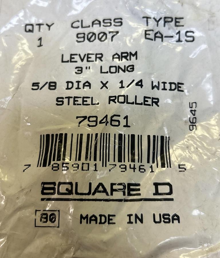 SQUARE D,9007EA-1S,LIMIT SWITCH ROLLER LEVER NEW