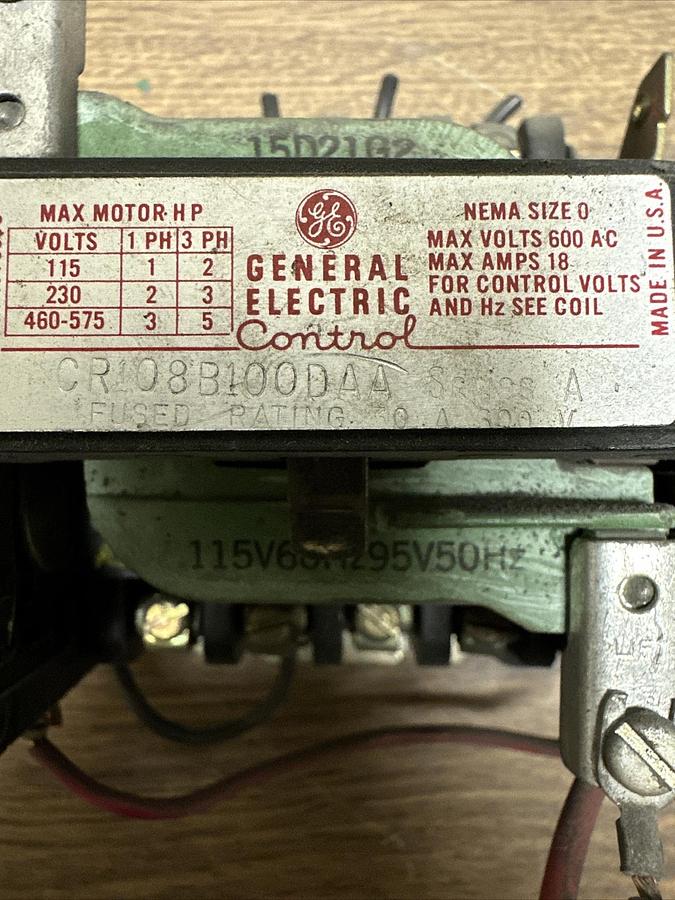 Used General Electric,CR1088100DAA,Size 0 Magnetic Contactor