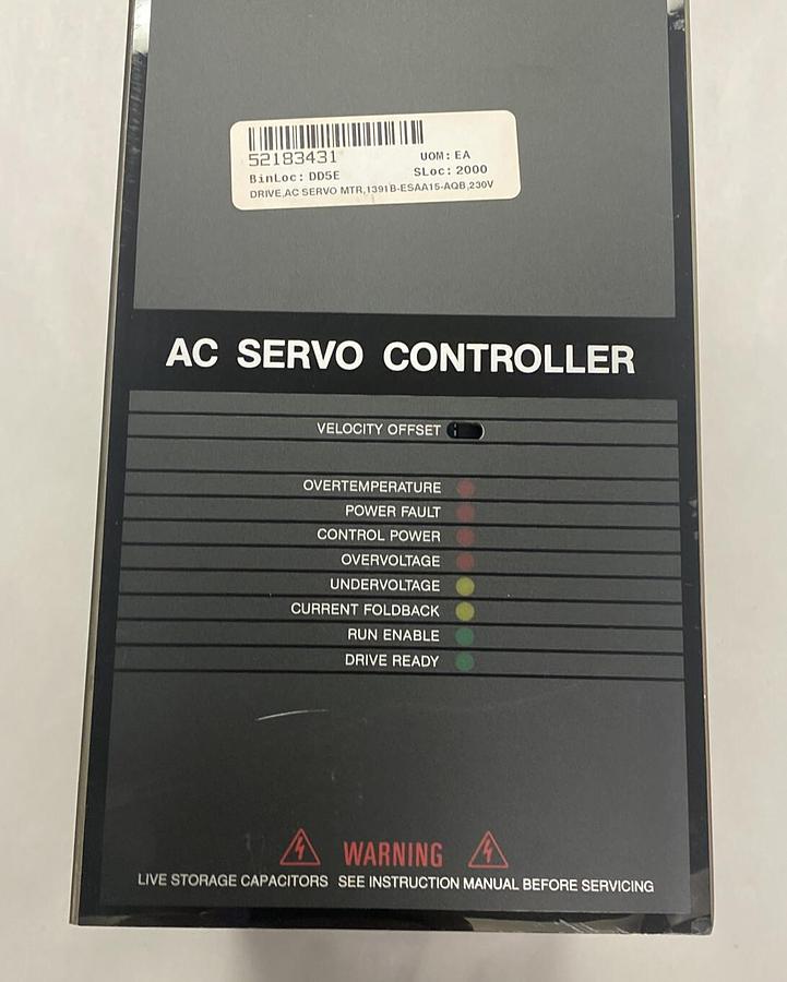 Used ALLEN BRADLEY,1391B-ESAA15-AQB,SER D AC SERVO CONTROLLER REFURBISHED