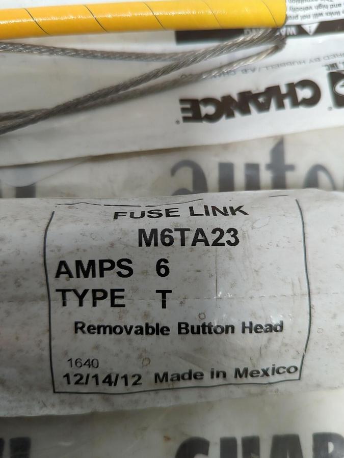 HUBBELL-CHANCE,M6TA23,TYPE-T FUSE LINK REMOVEABLE HEAD 23 IN LENGTH LOT OF 2 NOS